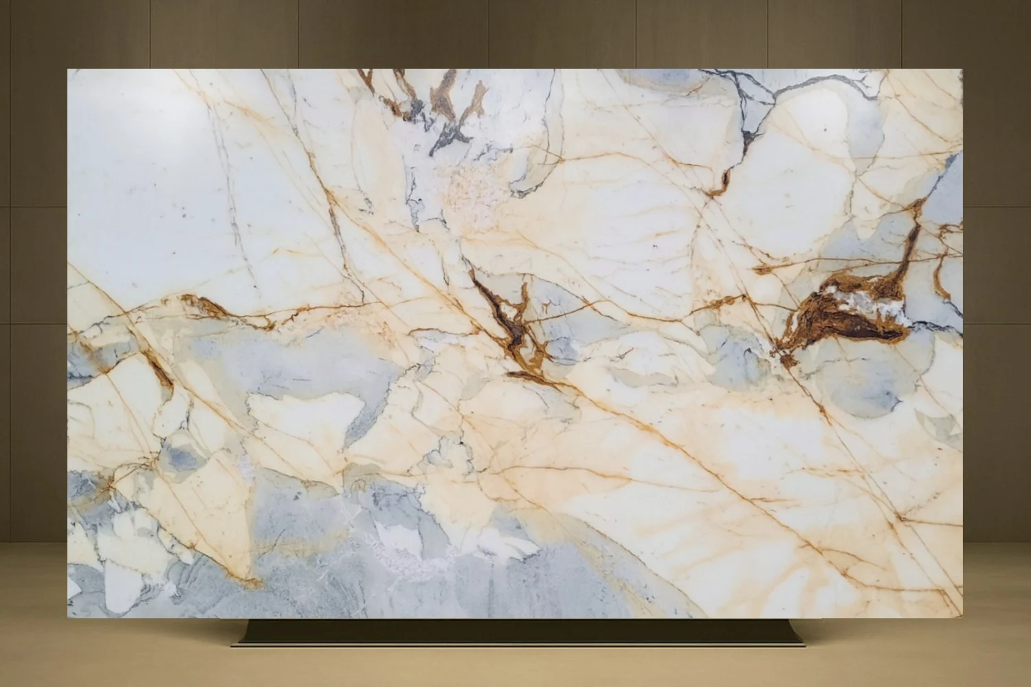 Calacatta Picasso honed marble slab